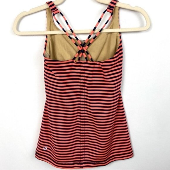 Lululemon Free To Be Tank Classic Stripe Blue Red Size 4 Strappy Lightweight Top - Picture 7 of 7